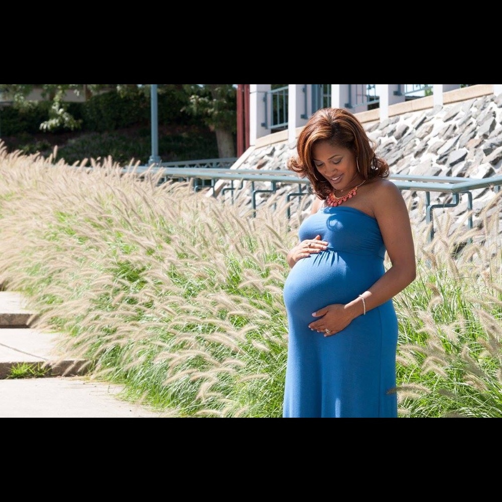 Maternity Tube Top Maxi Dress